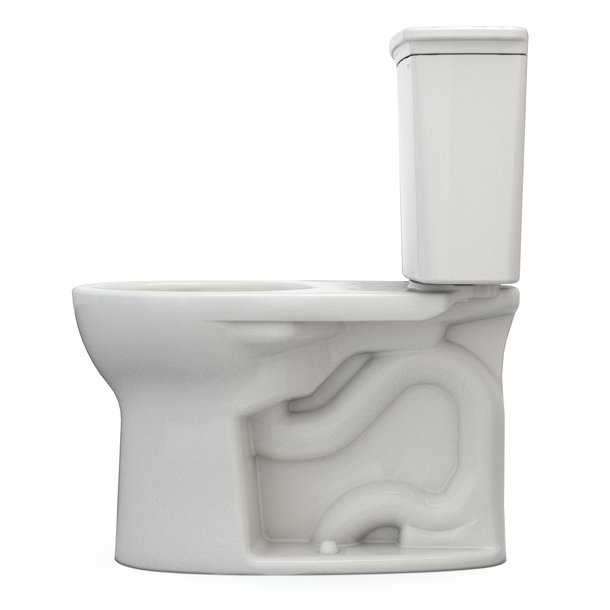 TOTO CST785CEFG#11 Drake Transitional Two-Piece Round 1.28 Gpf Universal Height Tornado Flush Toilet With Cefiontect - Colonial White