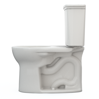 TOTO CST785CEFG#11 Drake Transitional Two-Piece Round 1.28 Gpf Universal Height Tornado Flush Toilet With Cefiontect - Colonial White