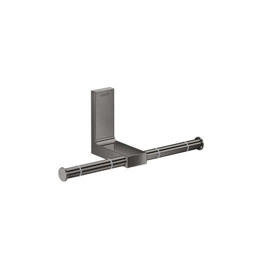 AXOR 42657330 Universal Rectangular Toilet Paper Holder Double - Polished Black Chrome
