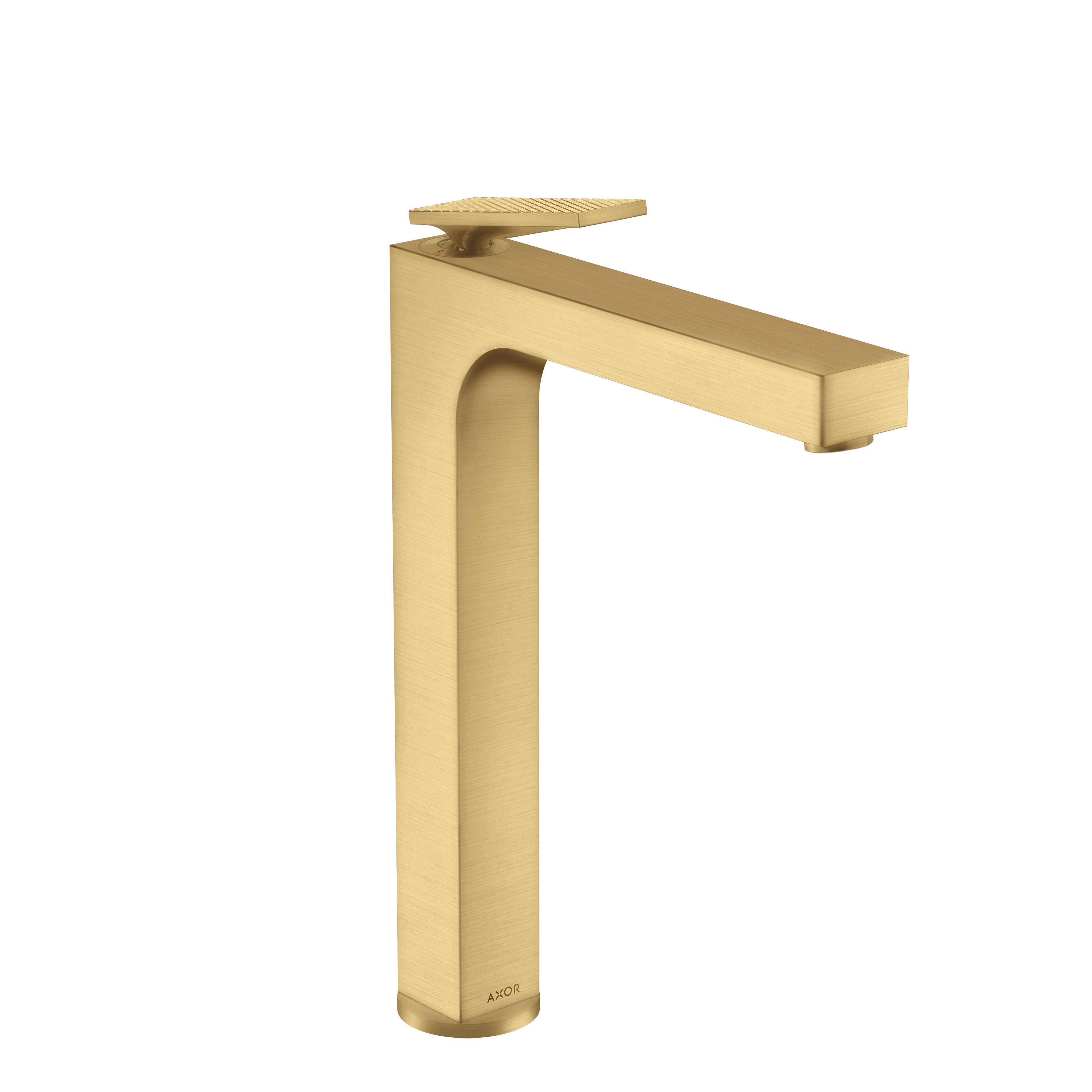 AXOR 39151251 Citterio Single-Hole Faucet 280 with Pop-Up Drain- Rhombic Cut, 1.2 GPM - Brushed Gold Optic