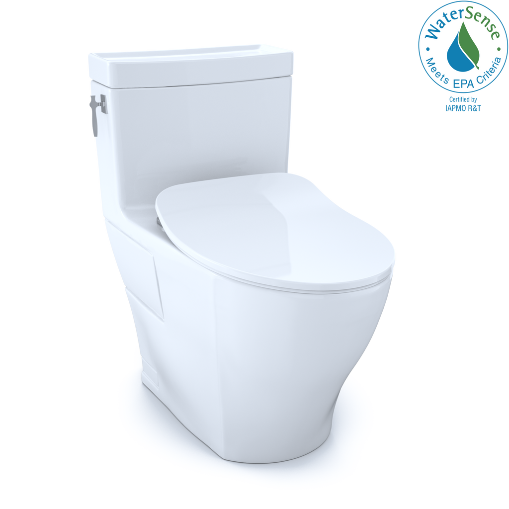 TOTO MS626234CEFG#01 Aimes One-Piece Elongated 1.28 Gpf Toilet With Cefiontect And Softclose Seat - Cotton White
