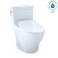 TOTO MS626234CEFG#01 Aimes One-Piece Elongated 1.28 Gpf Toilet With Cefiontect And Softclose Seat - Cotton White