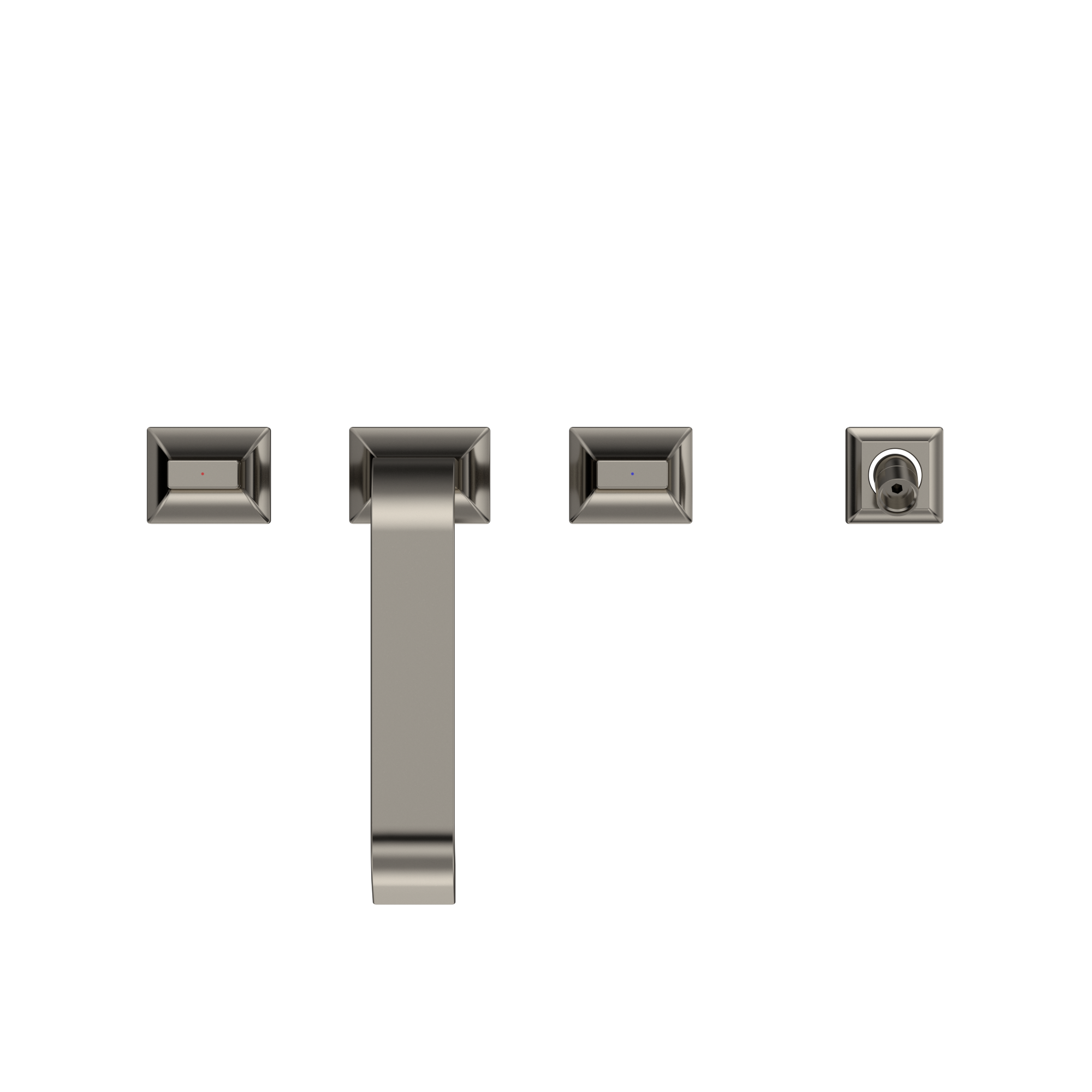 TOTO TBG08202U#PN Gc Two-Handle Deck-Mount Roman Tub Filler Trim With Handshower - Polished Nickel