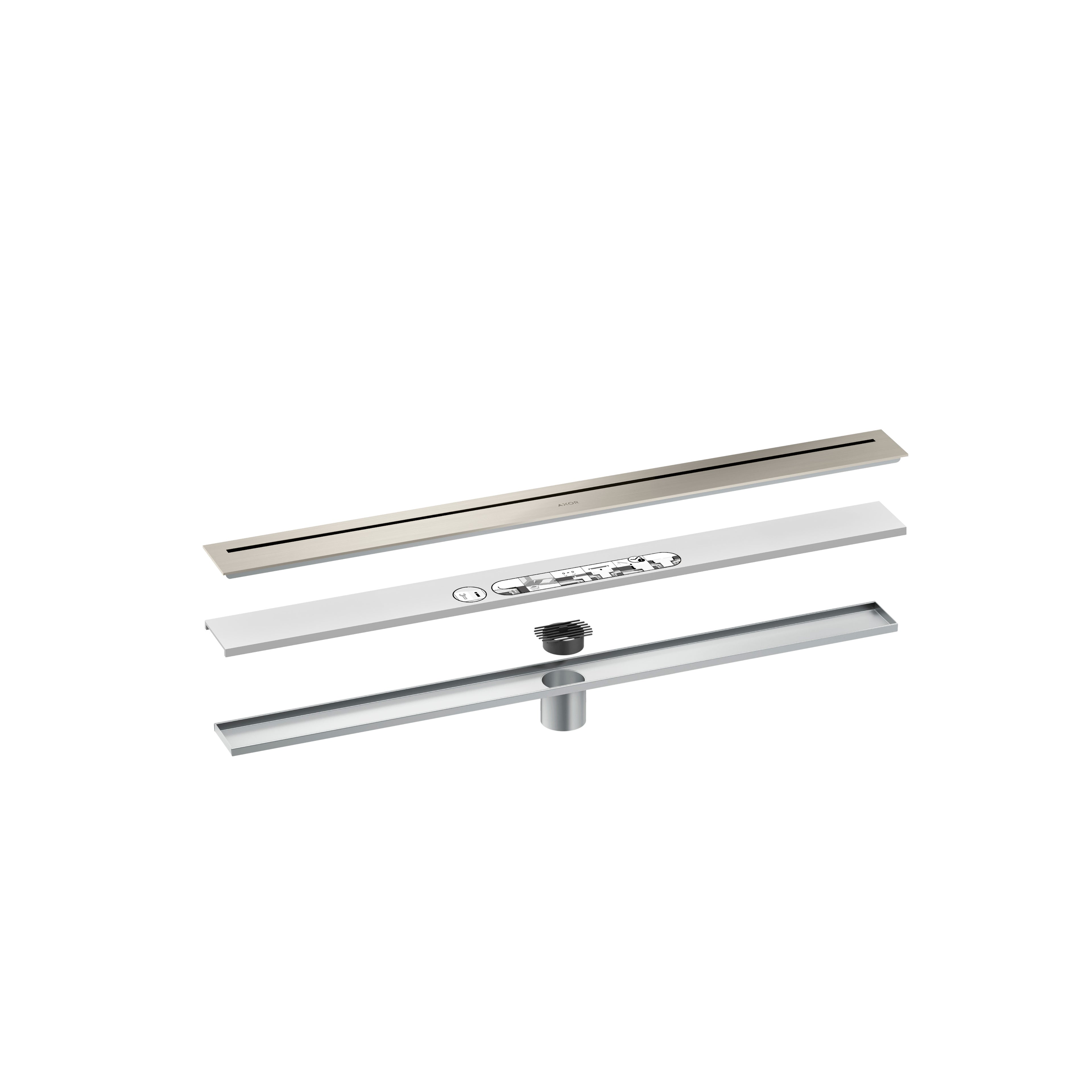 AXOR 42521801 Drains Floor Installation 31 1/2" - Stainless Steel Optic