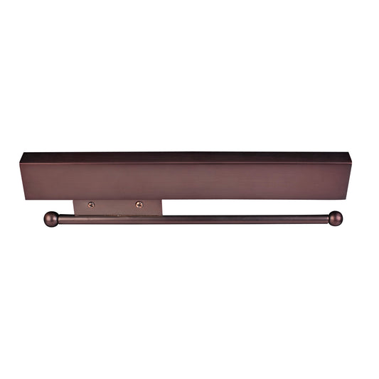 HARDWARE RESOURCES 295W-DBAC Brushed Oil Rubbed Bronze 12" Sliding Valet Rod - Brushed Oil Rubbed Bronze