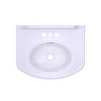 TOTO LPT642.4#01 Dartmouth Rectangular Pedestal Bathroom Sink with Arched Front for 4 Inch Center Faucets , Cotton White