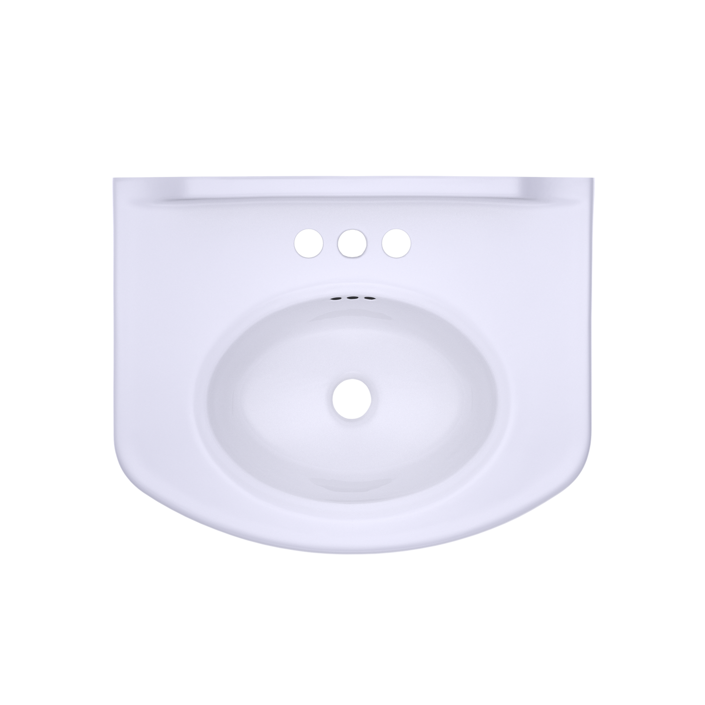 TOTO LPT642.4#01 Dartmouth Rectangular Pedestal Bathroom Sink with Arched Front for 4 Inch Center Faucets , Cotton White