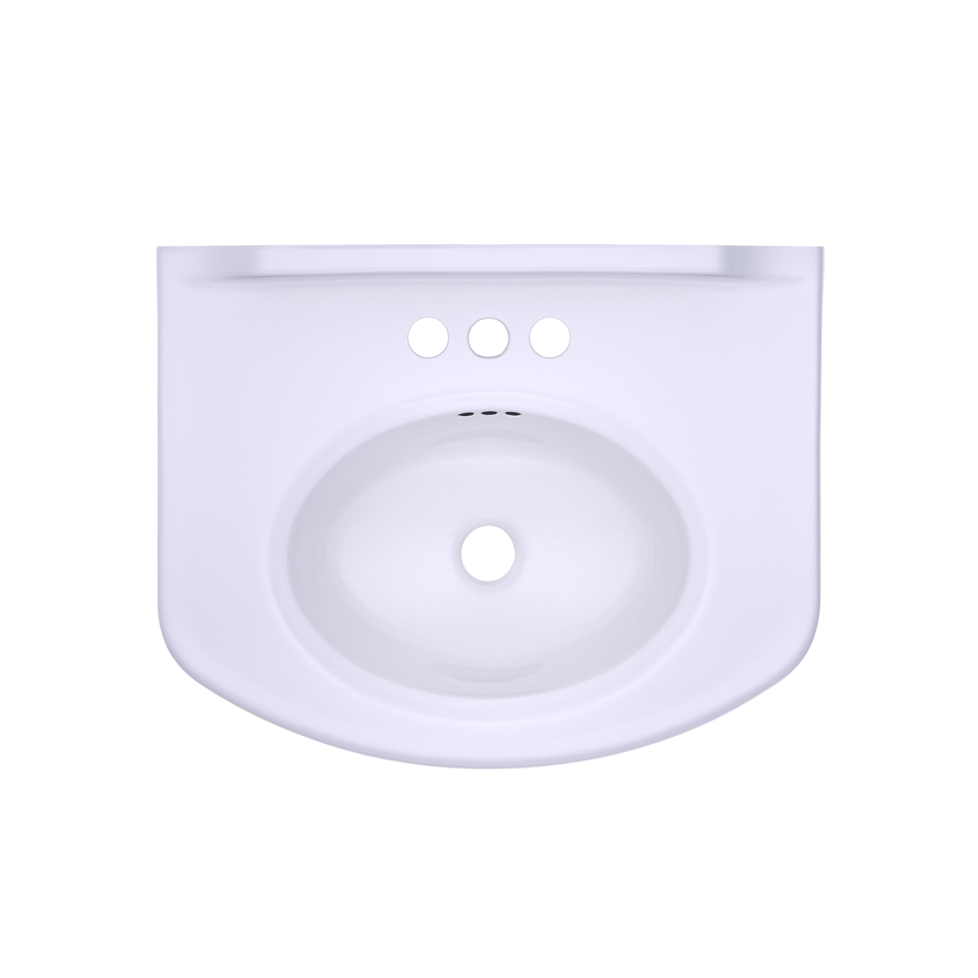 TOTO LPT642.4#01 Dartmouth Rectangular Pedestal Bathroom Sink with Arched Front for 4 Inch Center Faucets , Cotton White