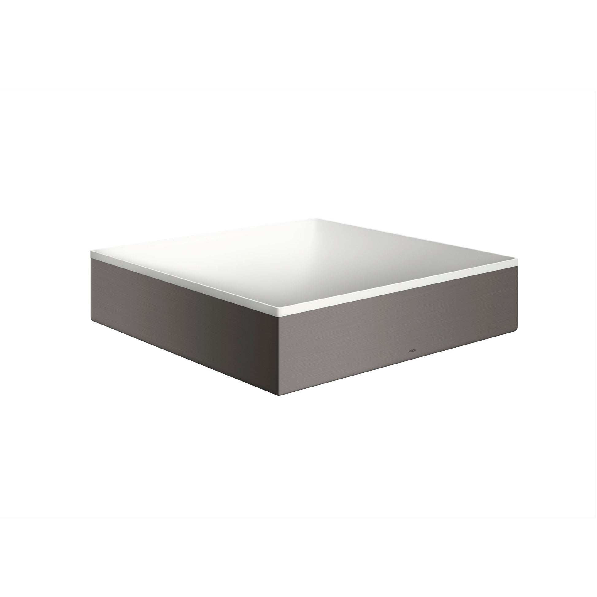AXOR 42003340 Suite Sinks Square Sink without Overflow, 15 3/4" x 15 3/4" - Brushed Black Chrome