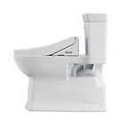 TOTO MW9643074CEFG#01 Washlet+ Soiree Elongated 1.28 Gpf Universal Height Toilet With C2 Bidet Seat - Cotton White