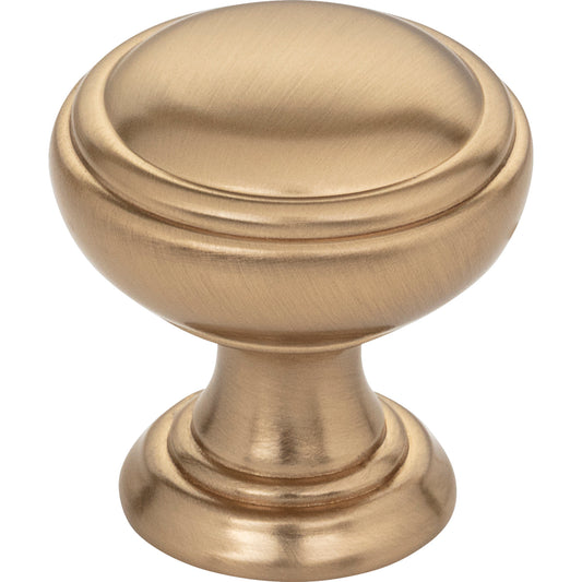 JEFFREY ALEXANDER 658SBZ Tiffany 1-1/4" Diameter Mushroom Knob - Satin Bronze