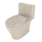 TOTO MS642124CEFG#03 Nexus One-Piece Elongated 1.28 GPF Universal Height Toilet with CEFIONTECT and SS124 SoftClose Seat , Bone