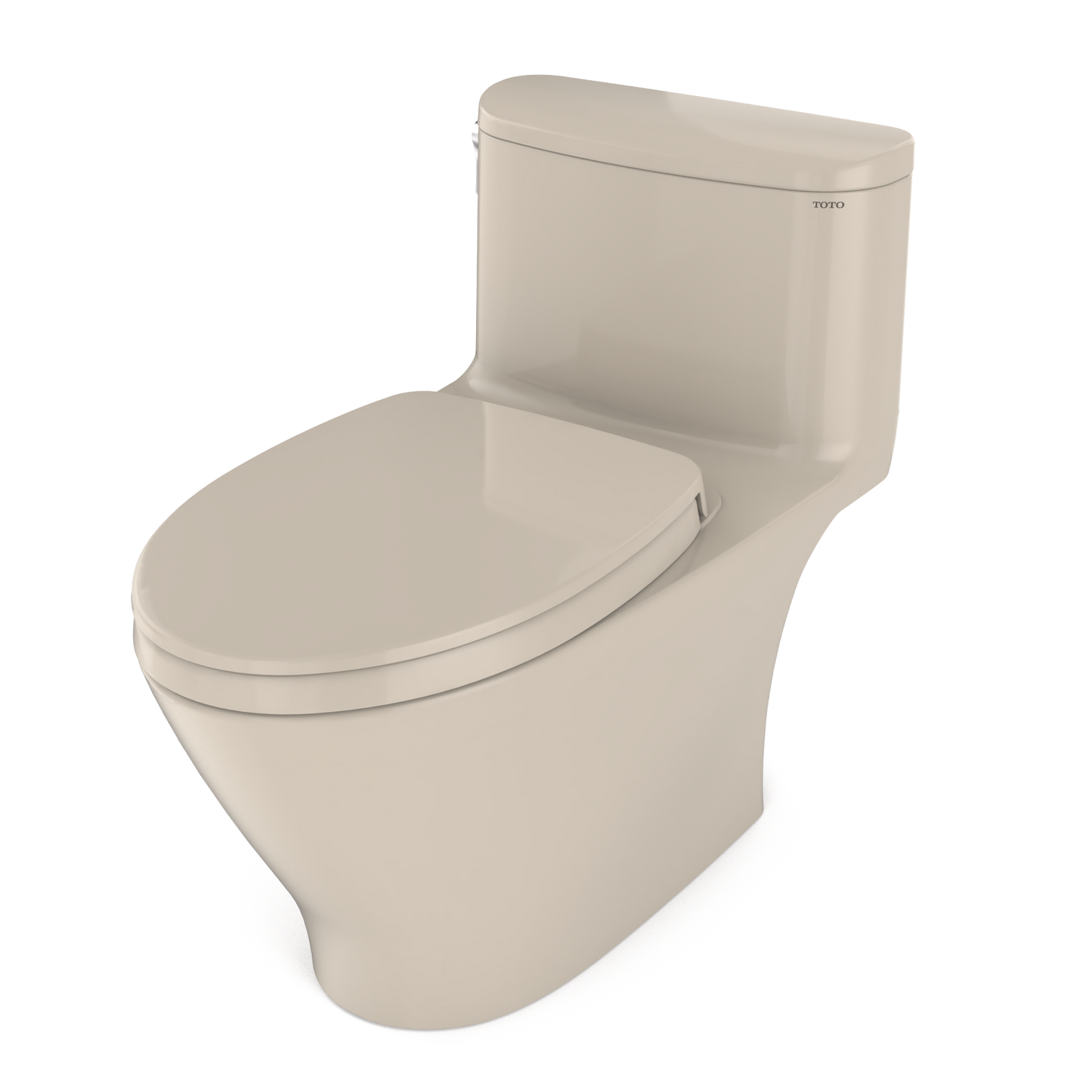 TOTO MS642124CEFG#03 Nexus One-Piece Elongated 1.28 GPF Universal Height Toilet with CEFIONTECT and SS124 SoftClose Seat , Bone