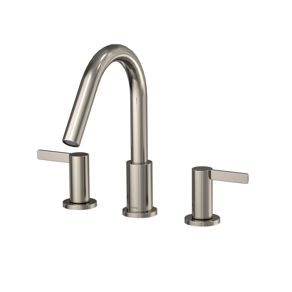 TOTO TBG11201UA#PN Gf Two Lever Handle Deck-Mount Roman Tub Filler Trim - Polished Nickel