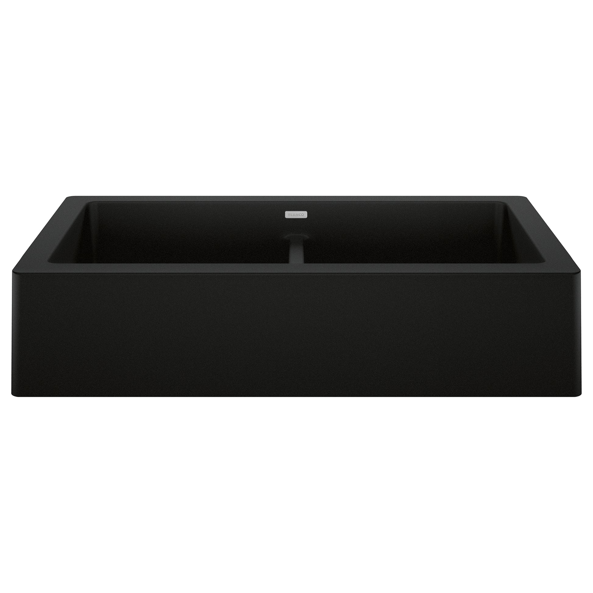 BLANCO 526554 Vintera Vintera SILGRANIT 33" Double Bowl Apron-Front Farmhouse Sink - Coal Black in Coal Black