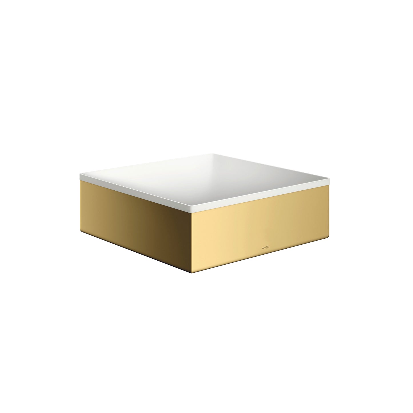 AXOR Suite Sinks  Square Sink without Overflow, 11 1/4" x 11 1/4" in Polished Gold Optic