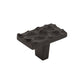 TOP KNOBS TK303CB Cobblestone 1 7/8" Length Rectangle Knob - Coal Black