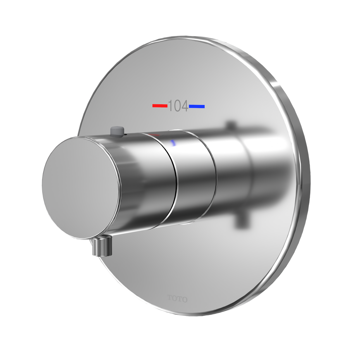 TOTO TBV01406U#CP Round Thermostatic Mixing Valve Shower Trim - Polished Chrome