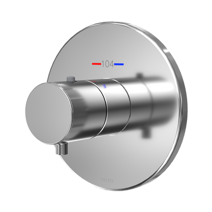 TOTO TBV01406U#CP Round Thermostatic Mixing Valve Shower Trim - Polished Chrome