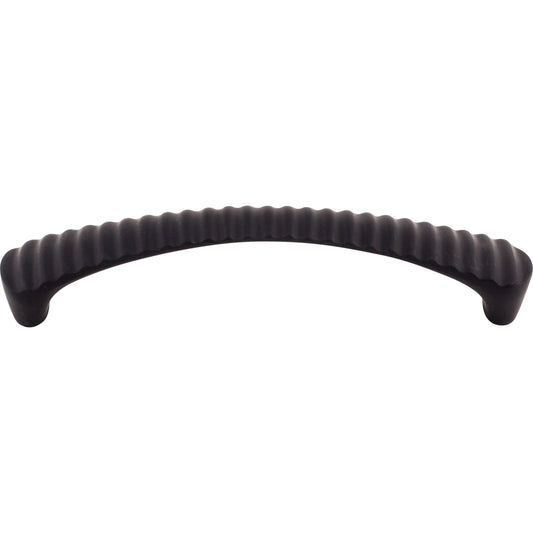 TOP KNOBS M1135 Grooved 5 1/16" Center to Center Bar Pull , Flat Black