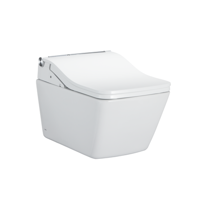 TOTO SW4549AT60#01 Sw Washlet+ Ready Square Electronic Bidet Toilet Seat With Auto Flush Ready Cotton White - Cotton White
