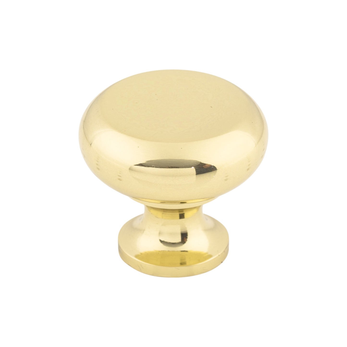 TOP KNOBS M269 Flat Faced 1 1/4" Diameter Round Knob - Polished Brass