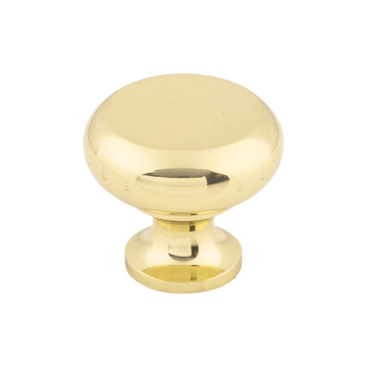 TOP KNOBS M269 Flat Faced 1 1/4" Diameter Round Knob - Polished Brass