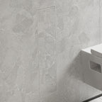 HANSGROHE 56060700 XtraStoris Rock Recessed Toilet Brush Holder with Shelf & Tileable Door - Matte White