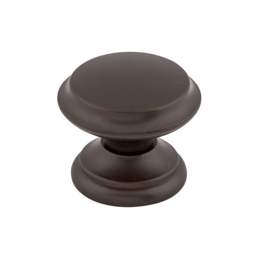 TOP KNOBS M1230 Flat Top 1 3/8" Diameter Round Knob - Oil Rubbed Bronze