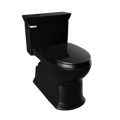 TOTO MS964124CEF#51 Soiree One Piece Elongated 1.28 Gpf Universal Height Skirted Toilet - Ebony