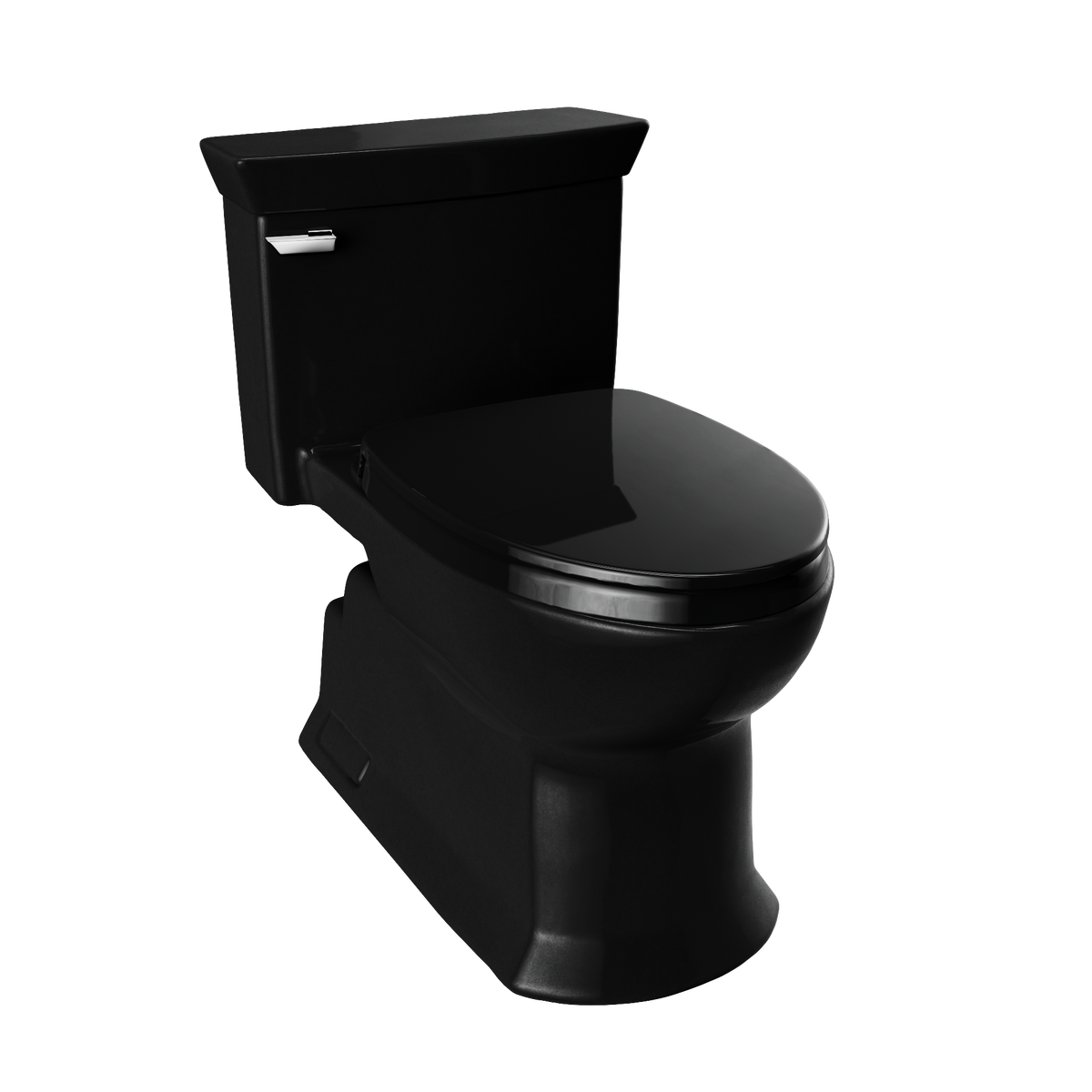 TOTO MS964124CEF#51 Soiree One Piece Elongated 1.28 Gpf Universal Height Skirted Toilet - Ebony
