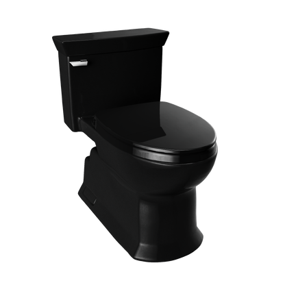 TOTO MS964124CEF#51 Soiree One Piece Elongated 1.28 Gpf Universal Height Skirted Toilet - Ebony