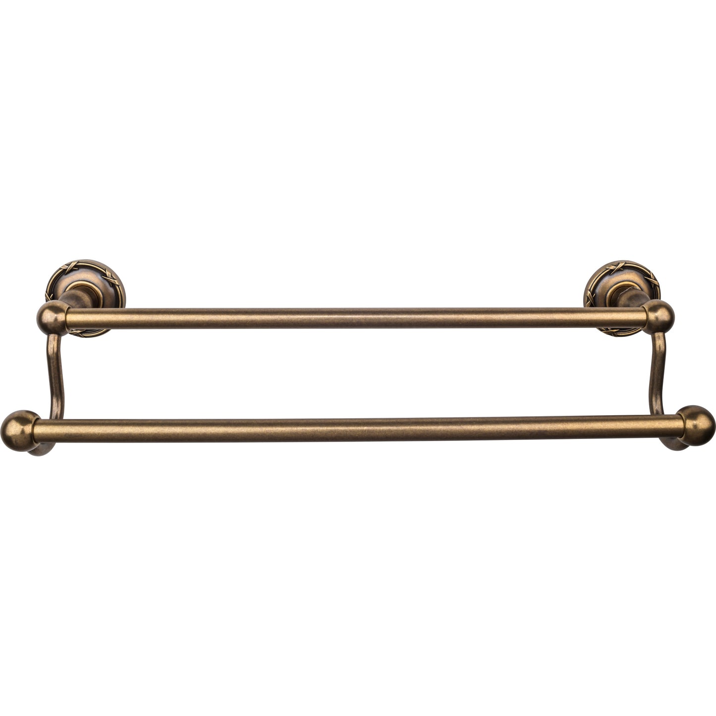 TOP KNOBS ED7GBZE TOP BATH (R) Edwardian Bath Double 20 1/2" Wall Mounted Towel Bar - German Bronze