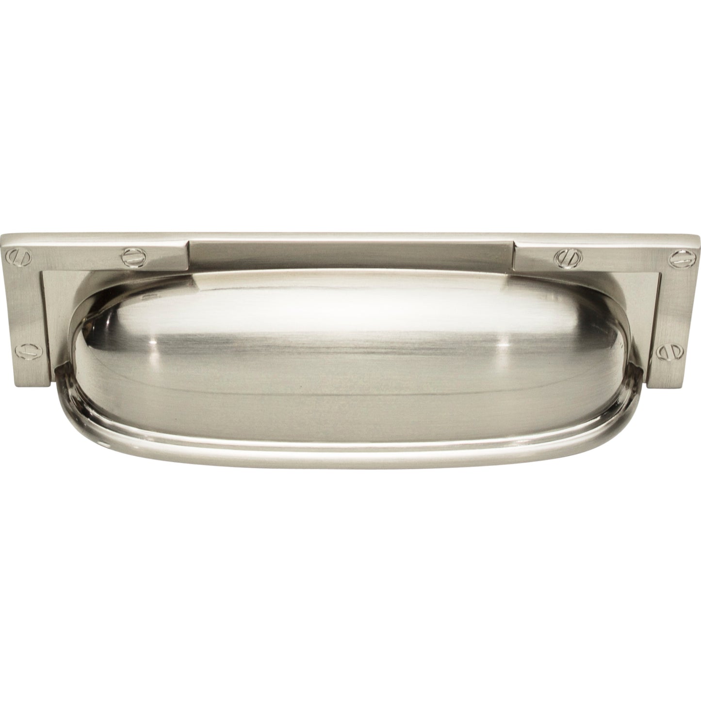 ATLAS 382-BRN Campaign 3 3/4" Center to Center Cup/Bin Pull - Brushed Nickel