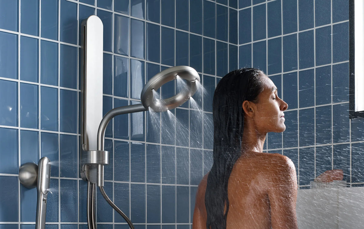 MOEN N207C0SRN Spa Shower Two-Function 7.9" Diameter Spray Head Standard with Handshower - Spot Resist Brushed Nickel