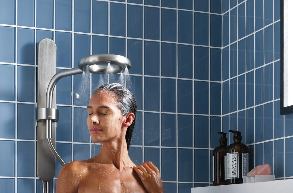 MOEN N207C0SRN Spa Shower Two-Function 7.9" Diameter Spray Head Standard with Handshower - Spot Resist Brushed Nickel