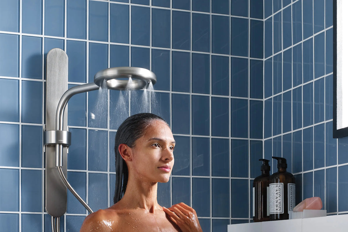 MOEN N207C0SRN Spa Shower Two-Function 7.9" Diameter Spray Head Standard with Handshower - Spot Resist Brushed Nickel