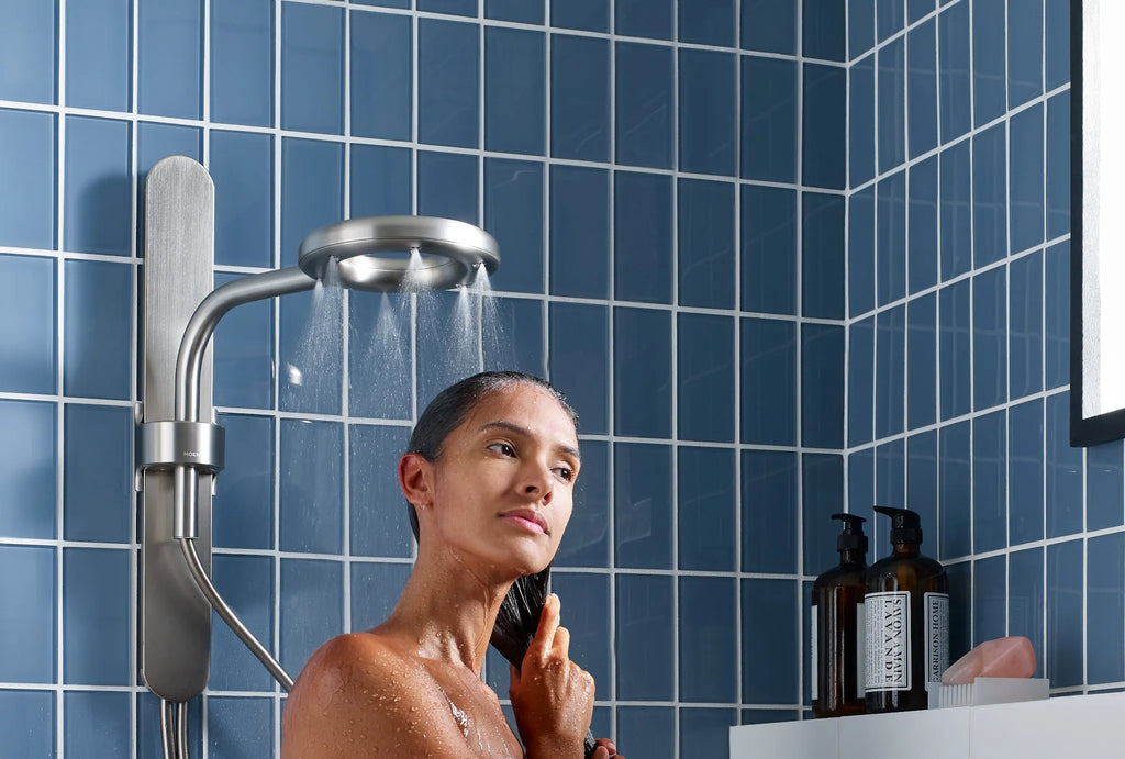 MOEN N207C0SRN Spa Shower Two-Function 7.9" Diameter Spray Head Standard with Handshower - Spot Resist Brushed Nickel