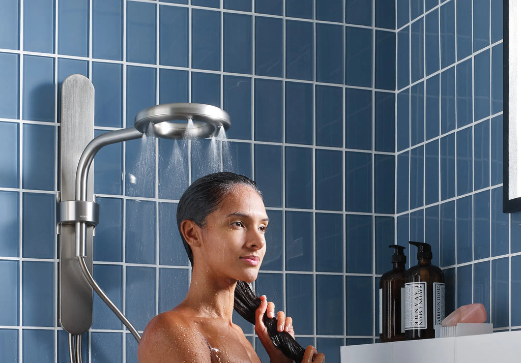 MOEN N207C0SRN Spa Shower Two-Function 7.9" Diameter Spray Head Standard with Handshower - Spot Resist Brushed Nickel