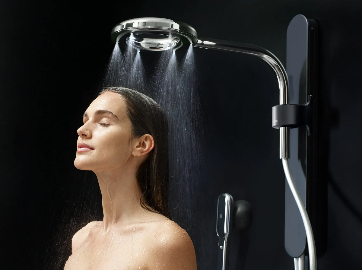 MOEN N207C0BLC Spa Shower Two-Function 7.9"  with Handshower - Matte Black/Chrome