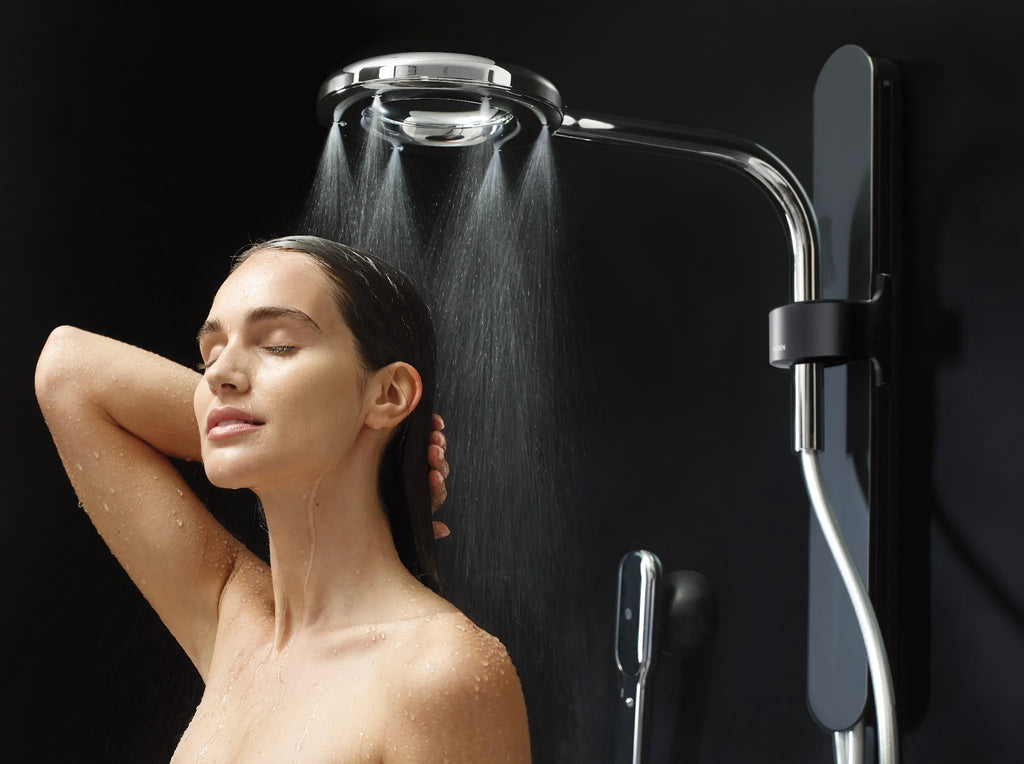 MOEN N207C0BLC Spa Shower Two-Function 7.9"  with Handshower - Matte Black/Chrome
