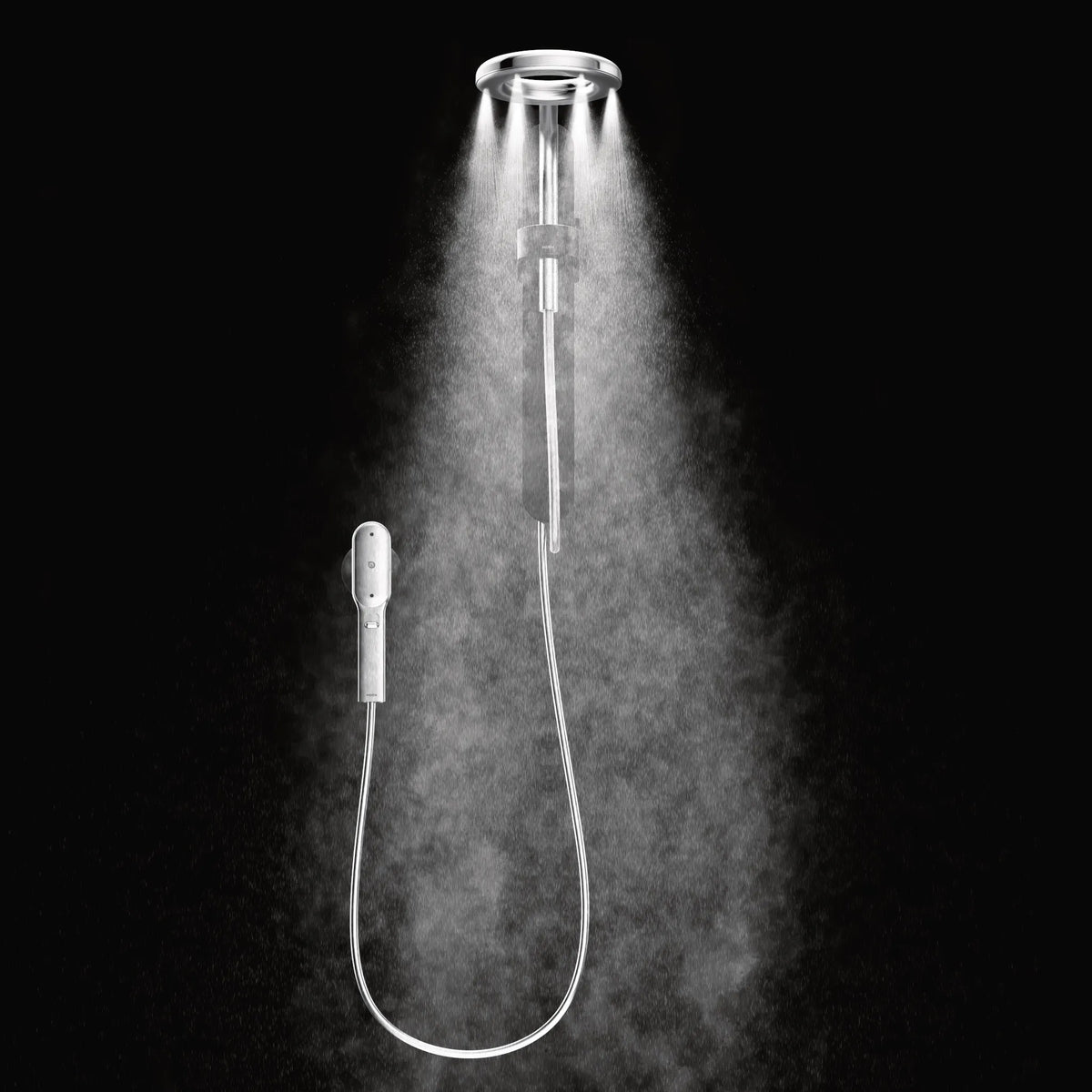 MOEN N207C0BLC Spa Shower Two-Function 7.9"  with Handshower - Matte Black/Chrome