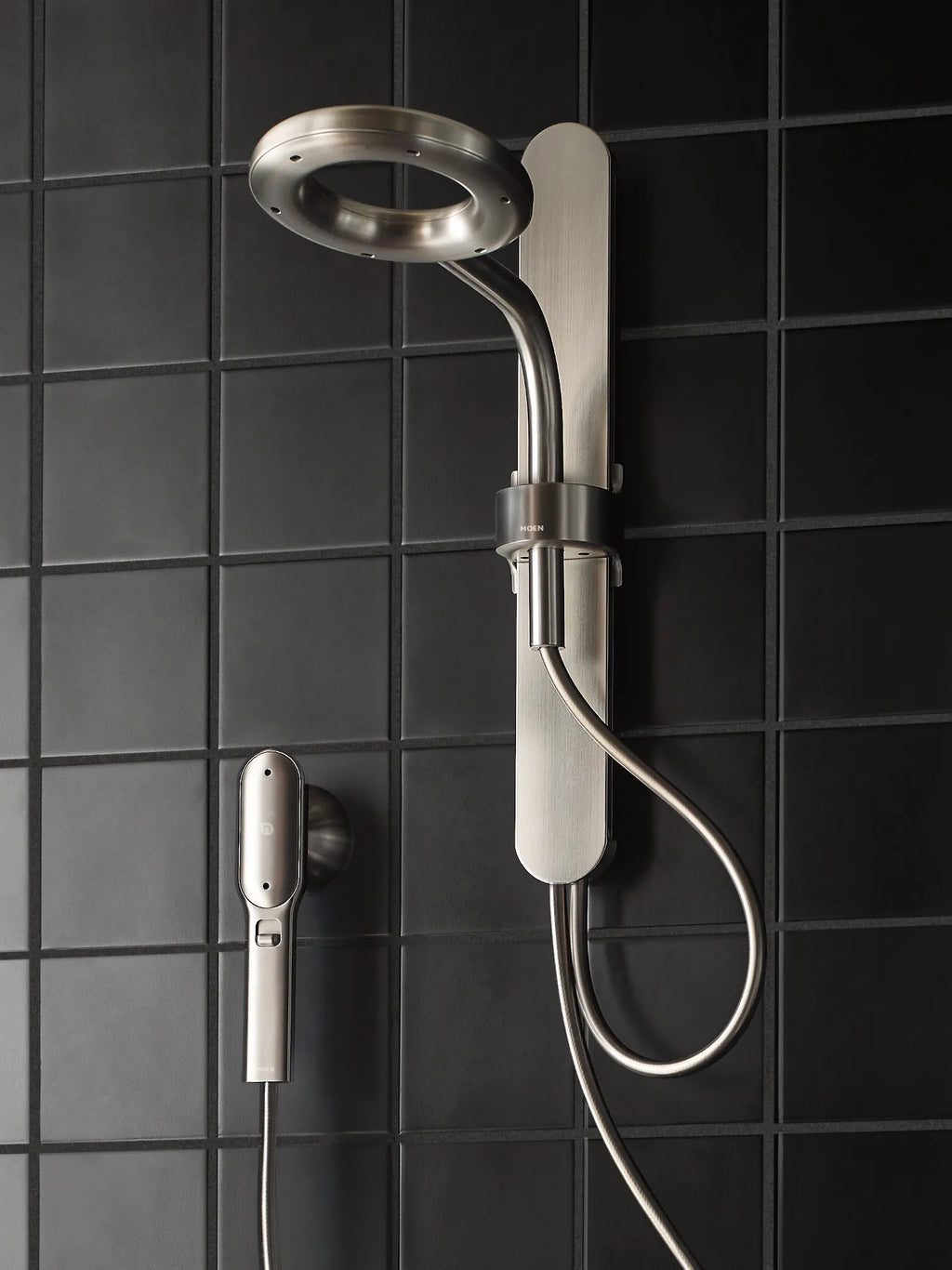 MOEN N207C0SRN Spa Shower Two-Function 7.9" Diameter Spray Head Standard with Handshower - Spot Resist Brushed Nickel