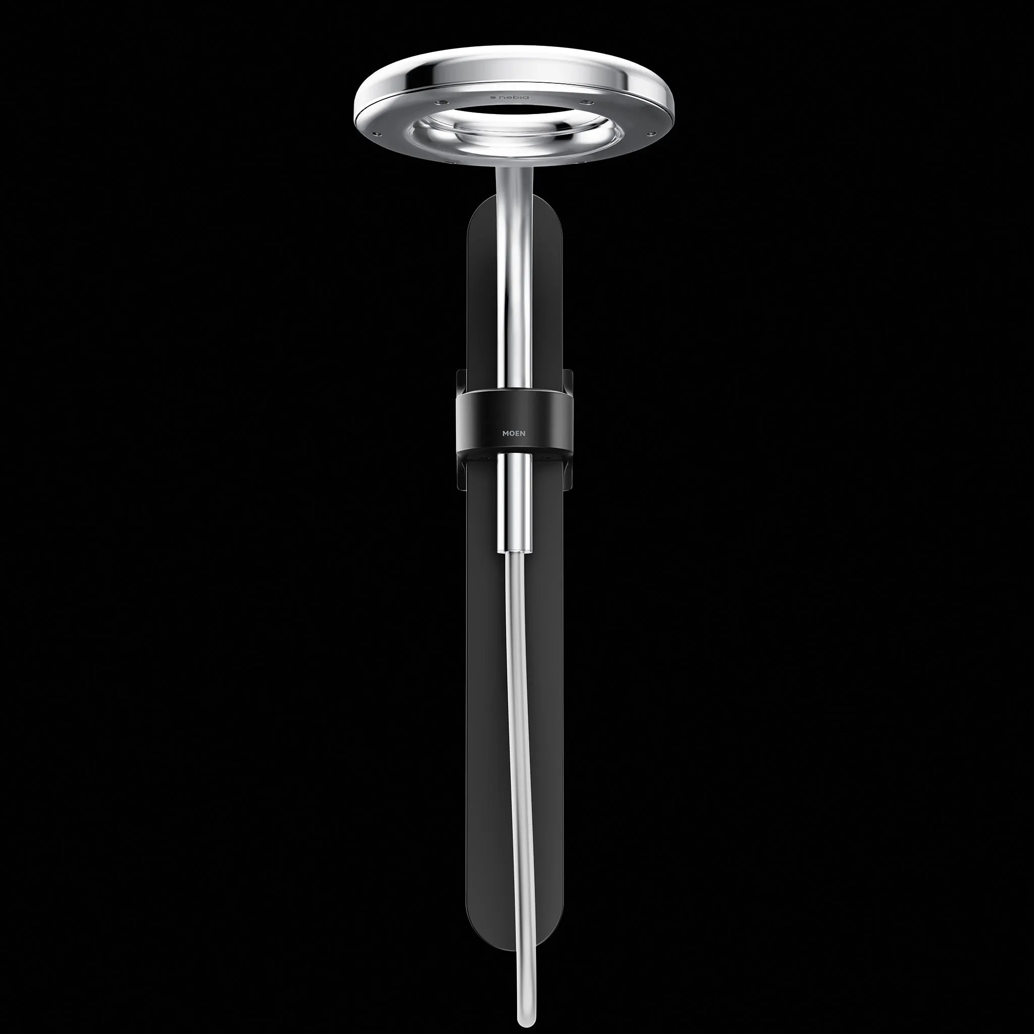 MOEN N207R0BLC Spa Shower One-Function 7.9" Diameter Spray Head Rainshower - Matte Black/Chrome