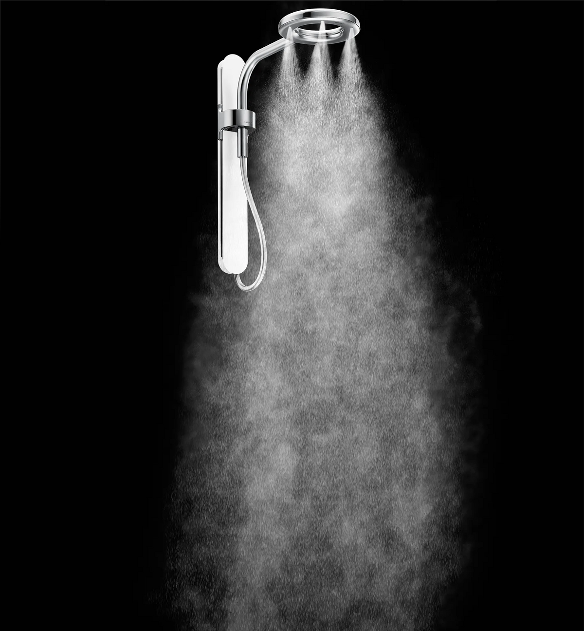 MOEN N207R0CH Spa Shower One-Function 7.9" Diameter Spray Head Rainshower - Chrome/White