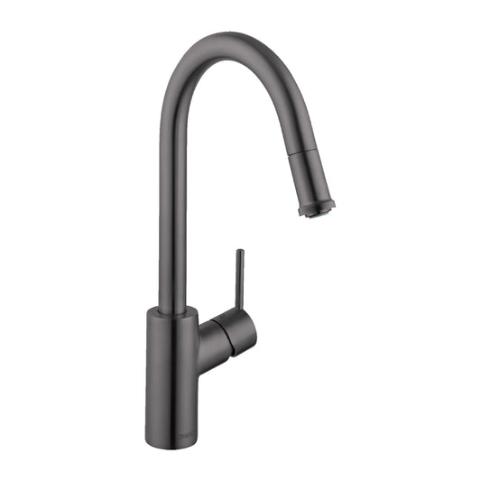 HANSGROHE 14872341 Talis S² HighArc Kitchen Faucet, 1-Spray Pull-Down, 1.75 GPM - Brushed Black Chrome