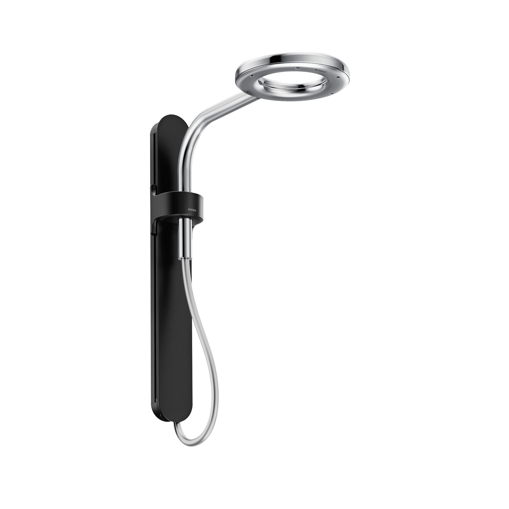 MOEN N214R0BLC Spa Shower One-Function 7.9" Rainshower - Matte Black/Chrome