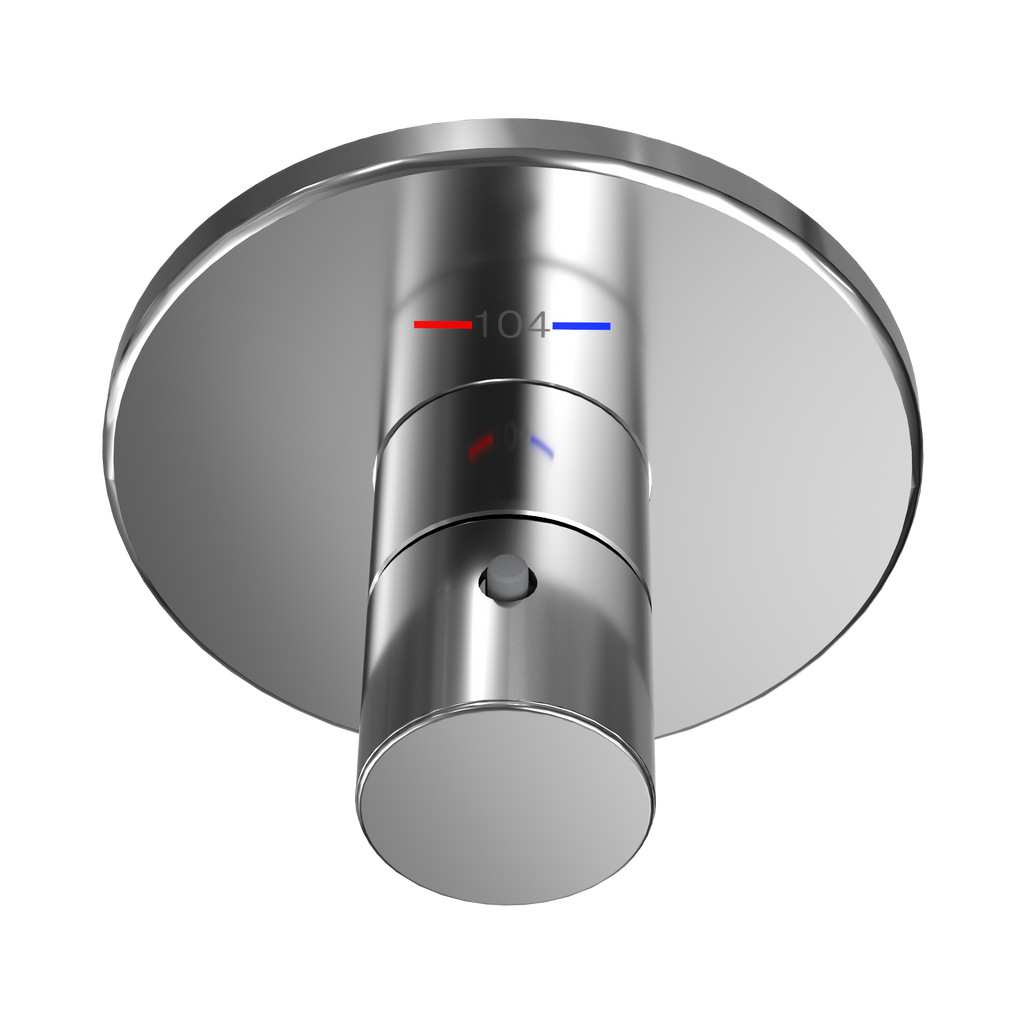 TOTO TBV01406U#CP Round Thermostatic Mixing Valve Shower Trim - Polished Chrome