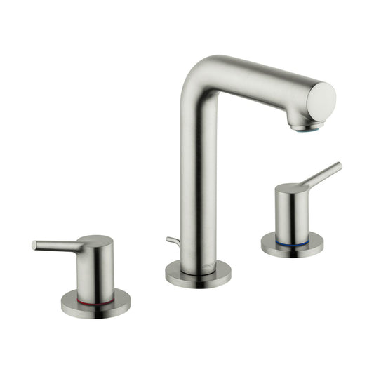 HANSGROHE 72130821 Talis S Widespread Faucet 150 with Pop-Up Drain, 1.2 GPM - Brushed Nickel
