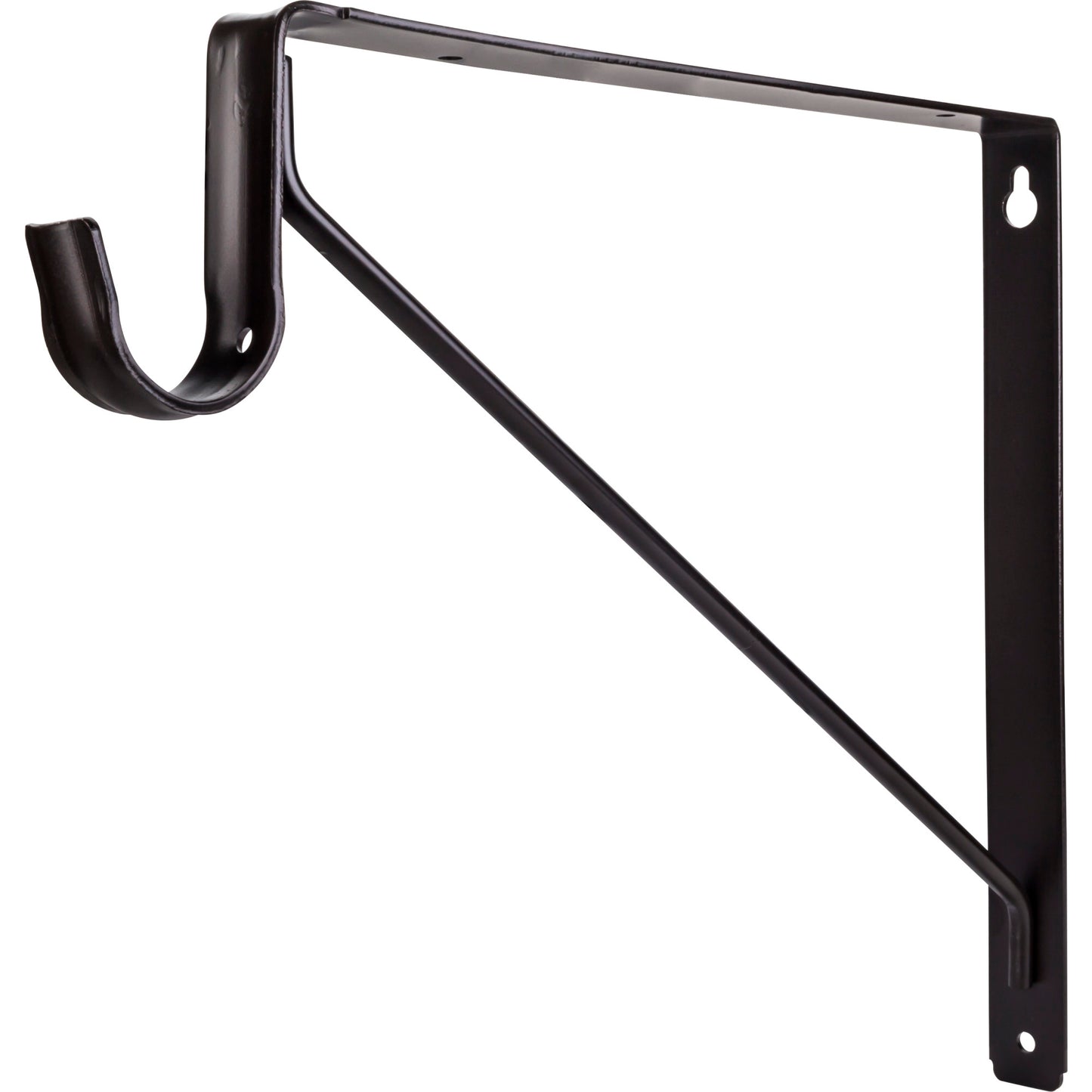 HARDWARE RESOURCES 1516ORB Dark Bronze Shelf Bracket with Rod Support for 1-5/16" Round Closet Rods , Dark Bronze